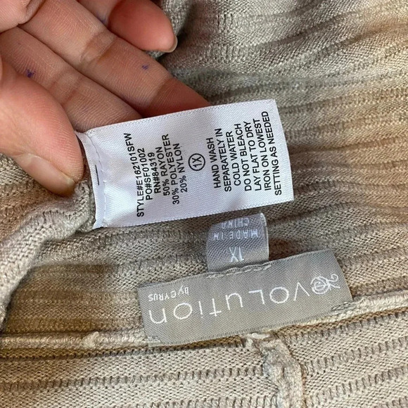 Evolution By Cyrus Soft Cozy Casual Open Cardigan Sweater Women Plus Size 1X - Picture 4 of 6